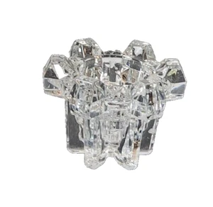 Cubist Norwegian Crystal Glass Candle Holders by Hadeland Norway Glass 3 Each - Picture 1 of 7