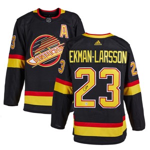Oliver Ekman-Larsson Vancouver Canucks Signed Black Alt Adidas Jersey