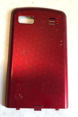 CUBIERTA BATERÍA LG Xenon GR500 GENUINA Puerta Metálica ROJO Teléfono Panel Trasero Foto 1 de 4