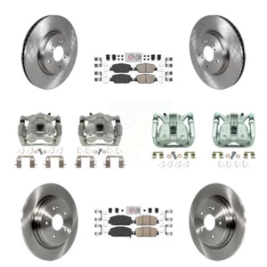 Disc Brake Caliper Rotors And Ceramic Pads Front Rear Kit (10Pc) For Honda CR-V - Picture 1 of 7