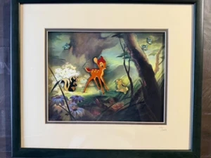 Disney Store 60th Anniversary Bambi Flower Skunk Thumper Framed LE Pin Set - Picture 1 of 2
