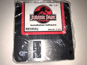 Jurassic Park 1.31 REVEAL Software RARE NEW SEALED PC 3.5" RARE 3 floppy diskett - Picture 1 of 3