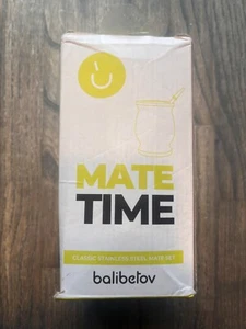 Yerba Mate Cup & Bombilla Set, Double-Walled with 2 Straws & Cleaning Brush - Picture 1 of 8