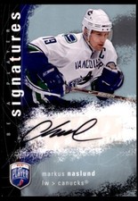 2007-08 UPPER DECK BE A PLAYER SIGNATURES MARKUS NASLUND AUTO NEW YORK RANGERS