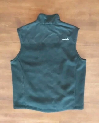 Solaris Vest Mens Large Fleece Full Zip Pockets Outdoors Hiking Logo stretch Tec - Image 1 of 4