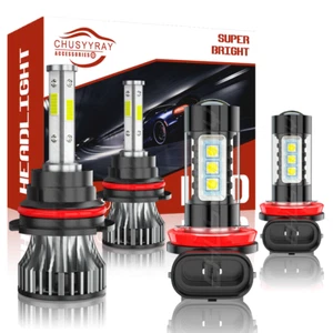 For Nissan Pathfinder 2005-2012 Combo 9007 y H11 Led faro faro niebla bombilla - Picture 1 of 12