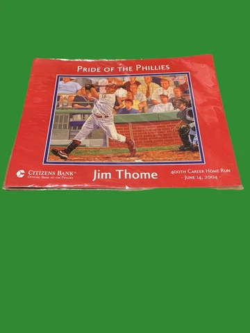 JIM THOME 400th Home Run 2004 Pride Of The Phillies Cardboard Poster 14 x 11 NEW Cover