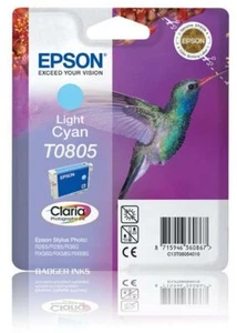 Cartucho de tinta de impresora original cian claro T0805 TO805 C13T08054010 Hummingbird - Imagen 1 de 1