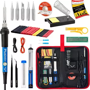 Soldering Iron Kit, 60W Soldering Iron, 5 Soldering Iron Tips, 21-In-1 Adjustabl - Picture 1 of 12