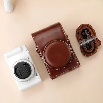 Camera bag Leather half-pack base hard case protection for Canon SX740 HS SX720 - Изображение 1 из 4