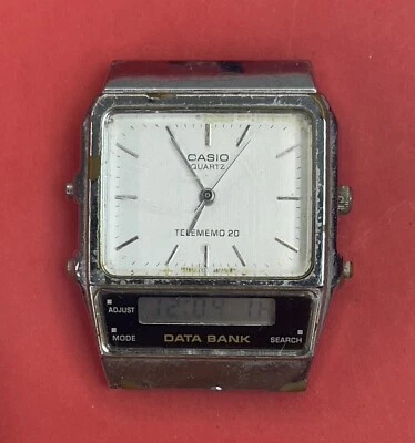 RELOJ CASIO DATA BANK TELEMEMO 20 344 AB-100 PARA PIEZA DE RECAMBIO - Imagen 1 de 3