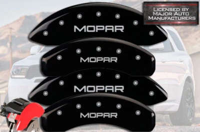 Jeep Compass Patriot 2007-2016 cubiertas de pinza de freno delanteras traseras negras MGP "Mopar" Foto 1 de 4