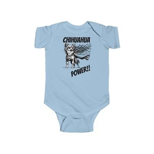 Chihuahua power Infant Jersey Bodysuit animal dog puppy pet lover owner gift - Picture 1 of 15