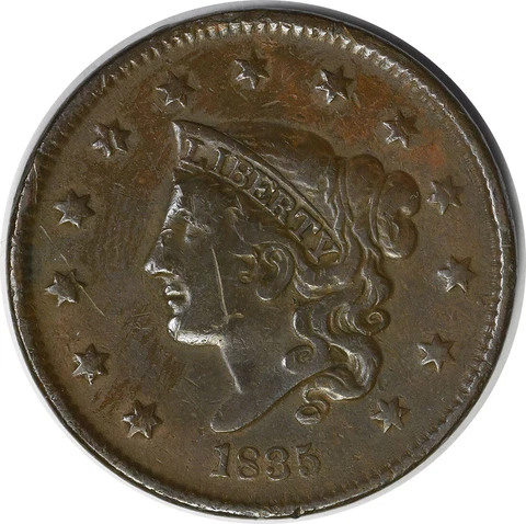 1835 Large Cent VF Uncertified #230 Cover