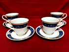 Carico Fine China Renaissance 7951 Set Of 4 Each Footed Cups And Saucers Japan