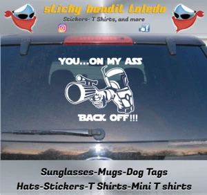 Boba Fett Mandalorian Star Wars 8 inch window vinyl decal sticker - Picture 1 of 4