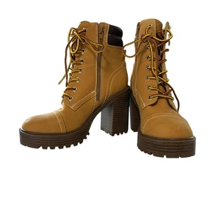 Botas de tacón Guess GBG Los Angeles marrón para mujer 7 imitación cuero ropa de calle - Imagen 1 de 7