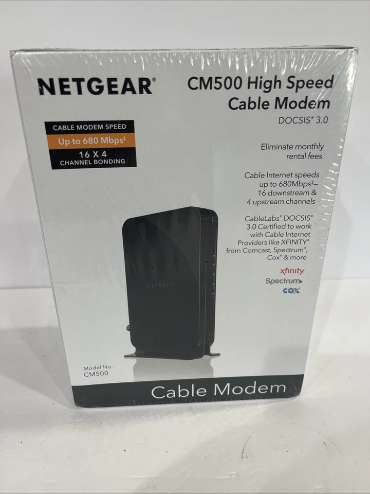 Netgear High Speed Cable Modem CM500 DOCSIS 3.0 Xfinity Cox Spectrum Comcast NEW - Image 1 of 4