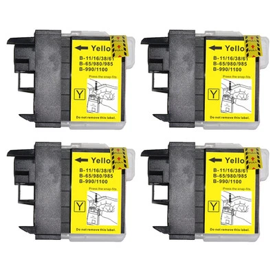 4 Cartucce di inchiostro Giallo per Brother MFC-5490CN MFC-5890CN MFC-5895CW - Bild 1 von 3