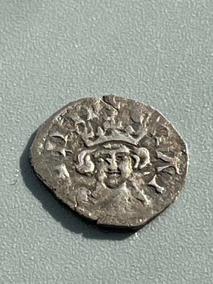 Gran Bretaña.  Farthing de plata Eduardo I 1272-1307 (1/4 centavo) Londres como nuevo EF Foto 1 de 4