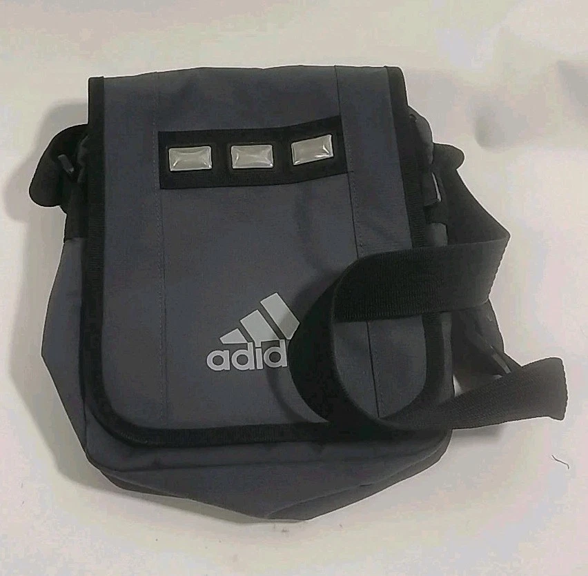 Adidas Originals Unisex Mini Messenger Crossbody Bag Navy Blue Retro — 第 1/4 张图片