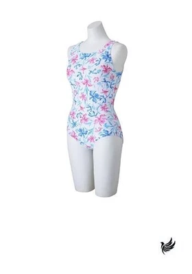 Traje de baño de una pieza para mujer Mizuno blanco talla M Foto 1 de 3