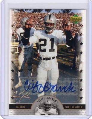2005 Upper Deck Legends Legendary Signatures Cliff Branch Auto Oakland Raiders - Image 1 of 3