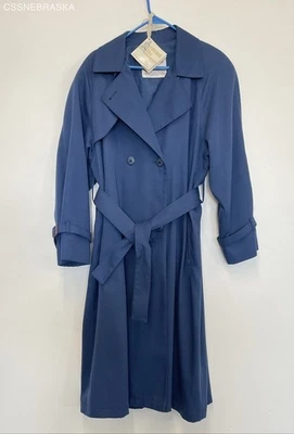 Gabardina London Fog azul real vintage para mujer - talla 8 regular Foto 1 de 4