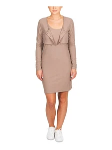 HIPPIE ROSE Womens Beige Textured Wear To Work Bolero Jacket S - Picture 1 of 3