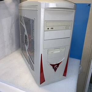 Nice~Vintage ~ ATX Desktop PC Case +Power supply + DVD-ROM +floppy Drive + Screw - Bild 1 von 11