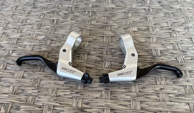 Shimano Deore XT BL-M739 MTB Bike  V-Brake Levers Set Front & Rear Silver Black - Image 1 of 4