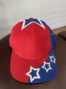 Red, White & Blue Stars Hat Cap Strap Back Nissin Patriotic USA United States - Picture 1 of 10
