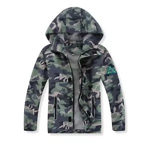 Boys Waterproof Jacket LightweightHooded Raincoat For KidsOutdoor Windproof R... - Picture 1 of 6