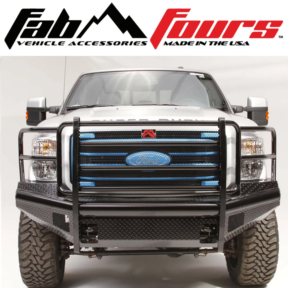 Parachoques negro Fab Fours Full Guard HD Ranch 2011-2016 Ford F250 F350 SuperDuty Foto 1 de 4