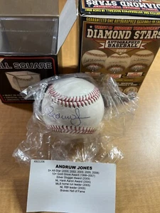 2022 Andruw Jones Tristar Autographed Baseball With New Ball Square Holder  - Picture 1 of 5
