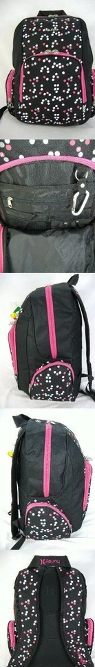Nueva mochila pesada para mujer Hurley Iconic Crazy Dots bolsa de libros escolar negra precio de venta sugerido por el fabricante $55 Foto 1 de 1