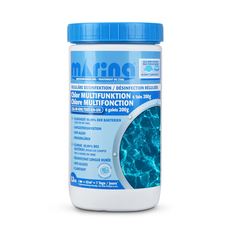 Pool Multitabs 5in1 Chlortabletten 200g Chlor Anti Algen pH Algizid Wasserpflege - Bild 1 von 4
