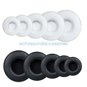 Almohadillas redondas de cuero de repuesto para auriculares 45 55 65 70 75 80 90 100 mm - Imagen 1 de 12