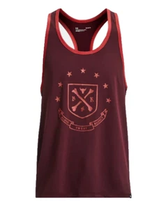 Under Armour Project Rock Tank Top Mens XL Blood Sweat Respect BSR Maroon Red - Picture 1 of 4