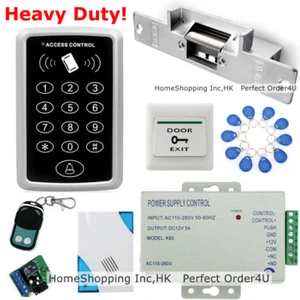 Sistema de control de acceso de puerta con tarjeta y contraseña RFID de EE. UU. + cerradura eléctrica contra golpes - Imagen 1 de 14