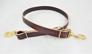 Tie Down Strap Burgundy Latigo Leather Solid Brass Snaps Horse Tack Tiedown New - Picture 1 of 5