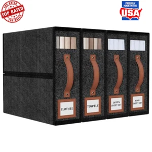 Sheet Organizers Storage Pack Linen Closet Towels Blankets Duvet Covers New - Picture 1 of 7