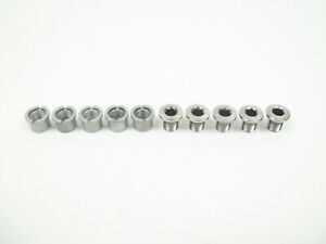 Hoja de cadenas tornillos set para 2 especializada manivelas singelspeed/fixie en plata