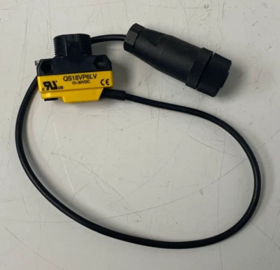 BANNER 61636 QS18VP6LV RETROREFLECTIVE QD PHOTOELECTRIC SENSOR - Image 1 of 4