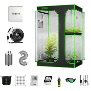 VIVOSUN GIY 4x3 growzelt komplett Set, 2-in-1 4x3 ft. Grow Tent Kit Complete - Bild 1 von 8