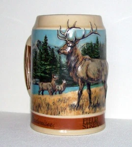 FIELD & STREAM CS95 AMERICAN ELK WILDLIFE SERIES STEIN MUG 1988 BY CERAMARTE - Picture 1 of 1