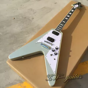 Metallic Color Flying V 6 Strings Electric Guitar Solid Mahogany Body HH Pickups - Picture 1 of 12