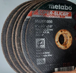 (6 Pack) Metabo 6In x 0.045In x 7/8In A60XP SuperSlicer Wheel - Picture 1 of 3