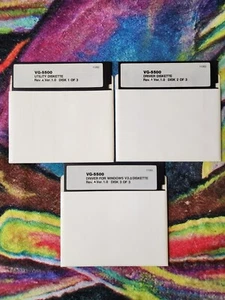 VG-5500 Utility Diskette Ver. 1.0 For Windows 3.0 - Complete Set Of 5.25" Disks - Picture 1 of 2