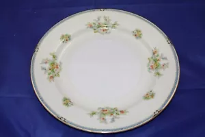 Rose China RO67 10" Dinner Plate Made in China EUC Printed Backstamp Floral Blu - Picture 1 of 5
